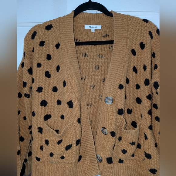 Madewell Women's Sweater - Mustard and Black - Picture 3 of 3